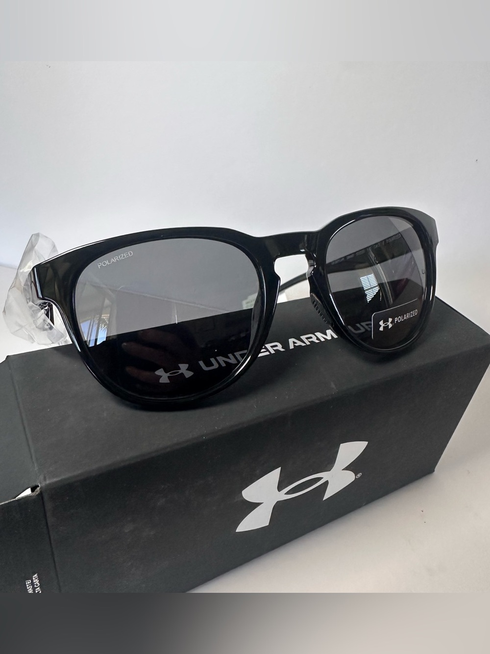 Under Armour Polarized Sunglasses Black Grey 53-20-140 NIB